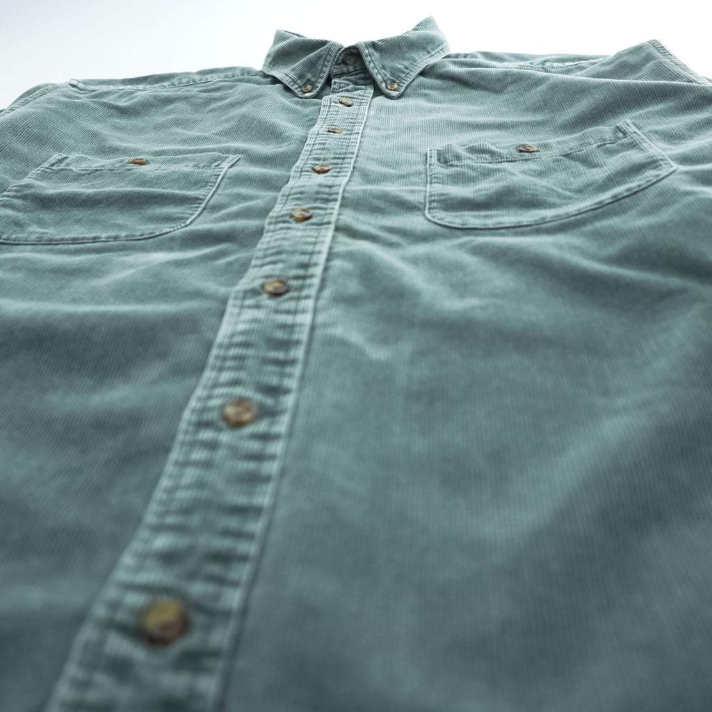 Eddie Bauer 00年代 ヴィンテージ 長袖 ボタンダウンシャツ XL コーデュロイ 胸ポケット ビッグサイズ