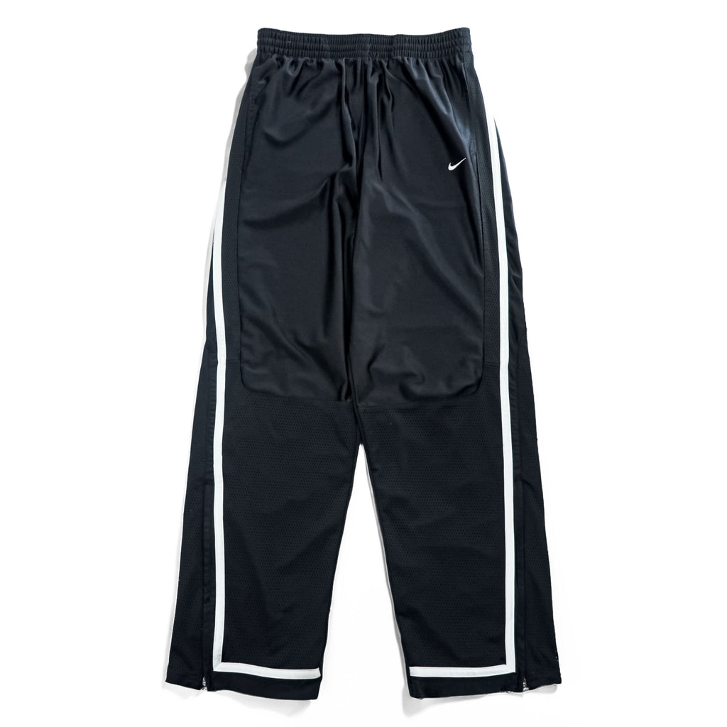 NIKE 2000s Vintage Track Pants, Jersey, Size L, Black, Wide Fit, Single Logo