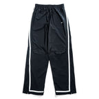 NIKE 2000s Vintage Track Pants, Jersey, Size L, Black, Wide Fit, Single Logo