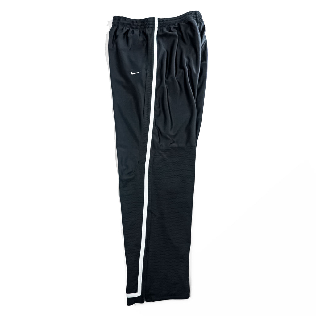 NIKE 2000s Vintage Track Pants, Jersey, Size L, Black, Wide Fit, Single Logo