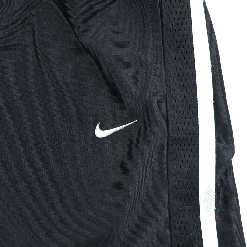 NIKE 2000s Vintage Track Pants, Jersey, Size L, Black, Wide Fit, Single Logo
