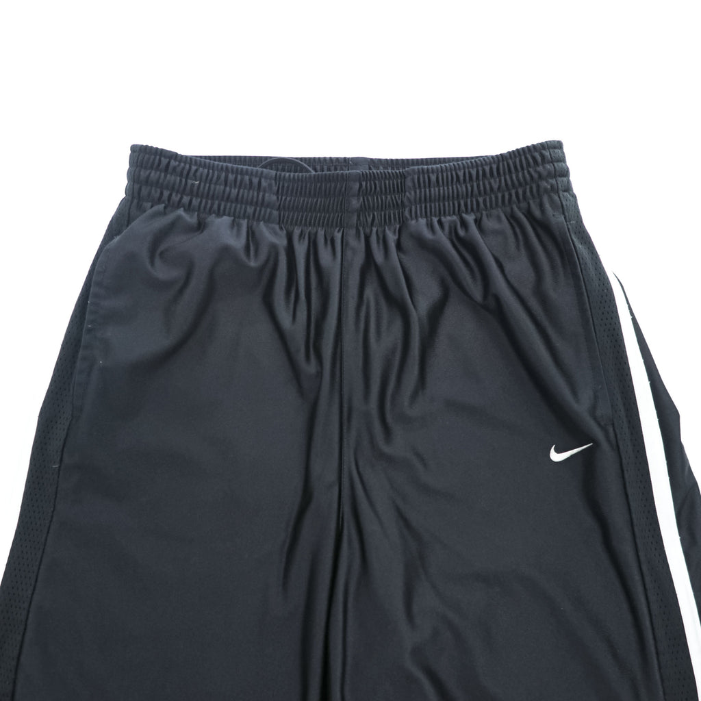 NIKE 2000s Vintage Track Pants, Jersey, Size L, Black, Wide Fit, Single Logo