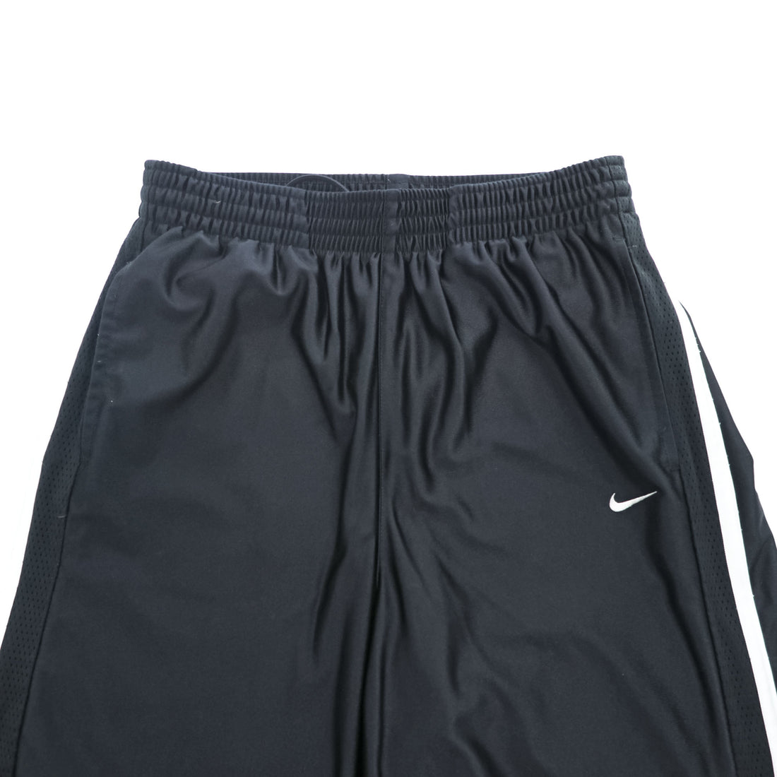 NIKE 2000s Vintage Track Pants, Jersey, Size L, Black, Wide Fit, Single Logo