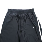 NIKE 2000s Vintage Track Pants, Jersey, Size L, Black, Wide Fit, Single Logo