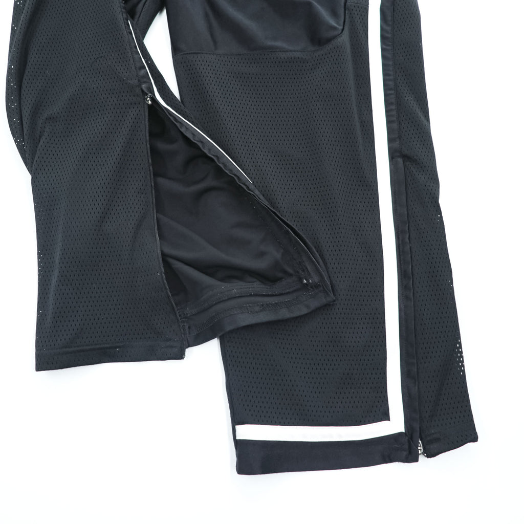 NIKE 2000s Vintage Track Pants, Jersey, Size L, Black, Wide Fit, Single Logo