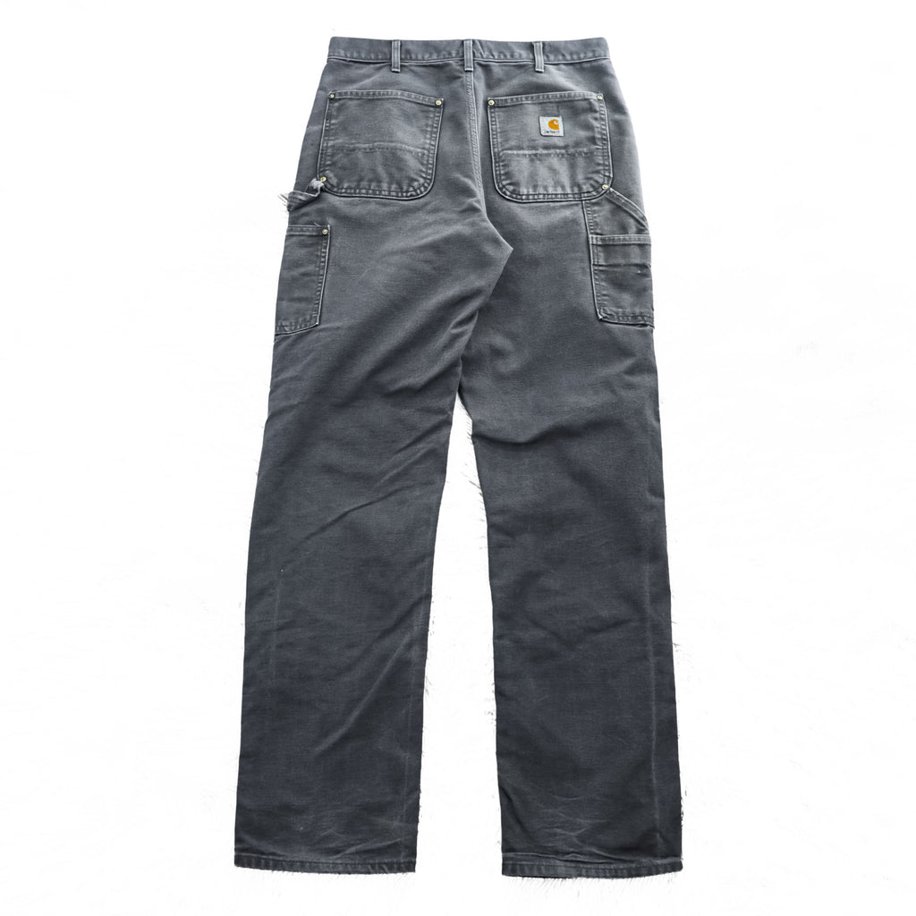 Carhartt B01 GVL Double Knee Double Front Work Pants Gravel Gray Made in USA 32x34 Original Fit