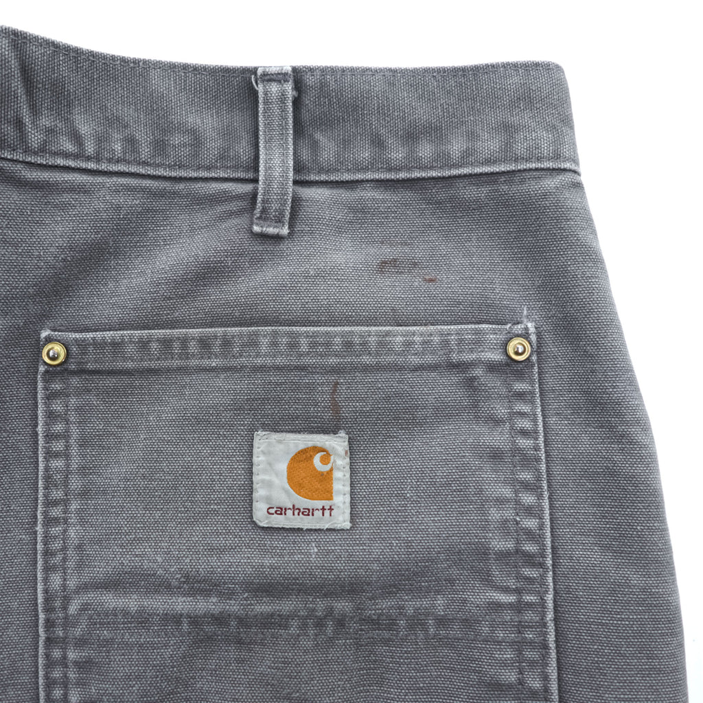 Carhartt B01 GVL Double Knee Double Front Work Pants Gravel Gray Made in USA 32x34 Original Fit