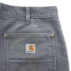 Carhartt B01 GVL Double Knee Double Front Work Pants Gravel Gray Made in USA 32x34 Original Fit