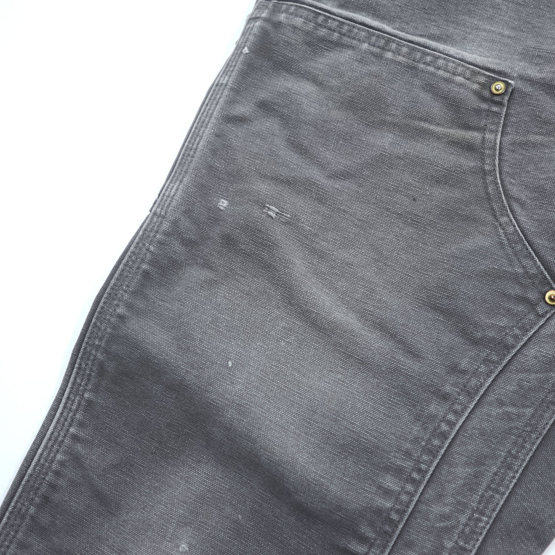 Carhartt B01 GVL Double Knee Double Front Work Pants Gravel Gray Made in USA 32x34 Original Fit