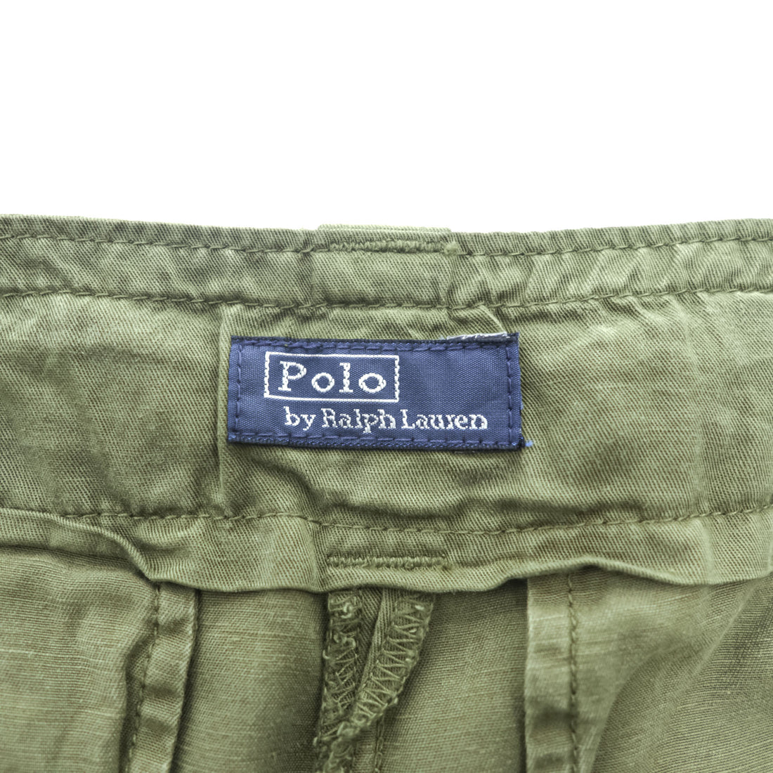 Polo by Ralph Lauren Olive Cargo Pants Drawstring Hem Lyocell Linen Military Trousers