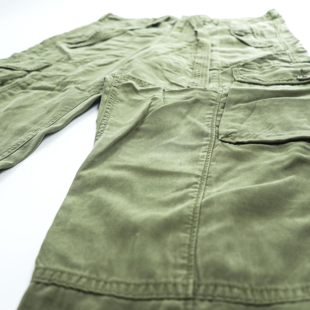 Polo by Ralph Lauren Olive Cargo Pants Drawstring Hem Lyocell Linen Military Trousers
