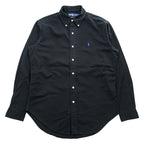 Ralph Lauren 90年代 ヴィンテージ 長袖 ボタンダウンシャツ M ブラック スモールポニー ロゴ 刺繍