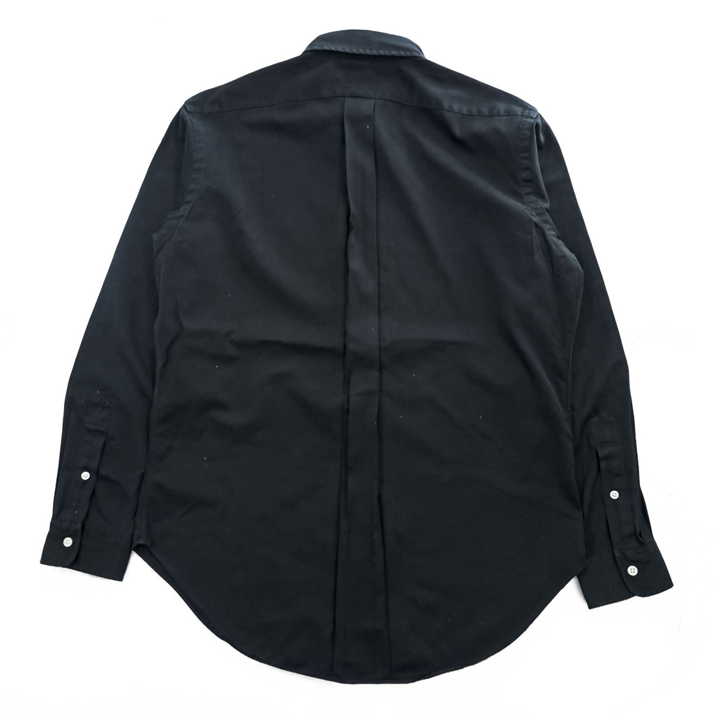 Ralph Lauren 90年代 ヴィンテージ 長袖 ボタンダウンシャツ M ブラック スモールポニー ロゴ 刺繍