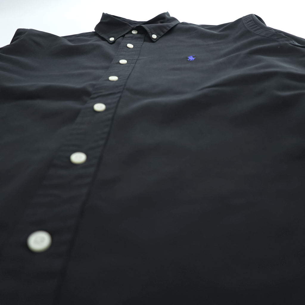 Ralph Lauren 90年代 ヴィンテージ 長袖 ボタンダウンシャツ M ブラック スモールポニー ロゴ 刺繍