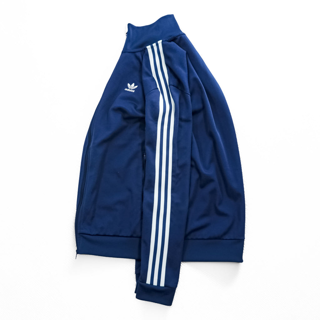 adidas originals ベッケンバウアー トラックジャケット ジャージ M ブルー スタンドカラー トレフォイル 3ストライプス DV1522