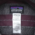 Patagonia オーガニックコットン 長袖 ワークシャツ ボーダーシャツ L グレー 胸ポケット 53947