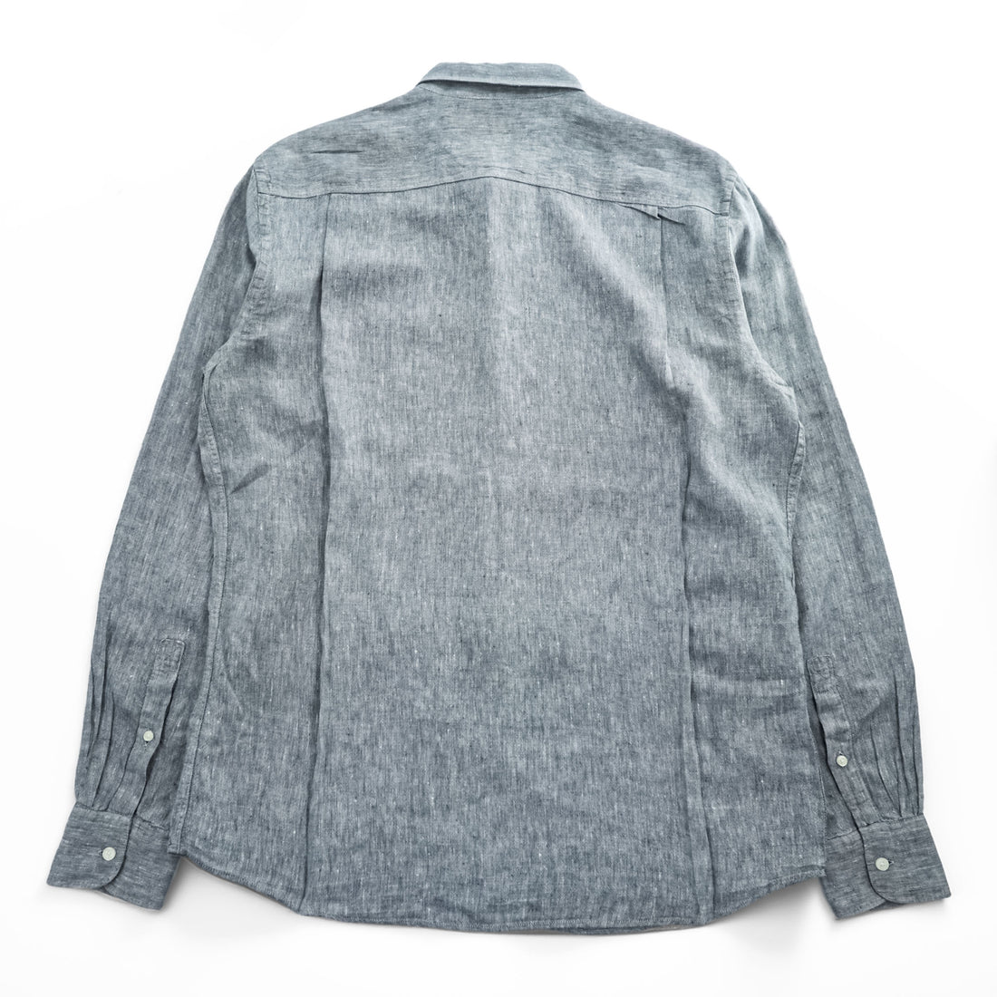 COUNTRY ROAD アイリッシュリネン 長袖 シャツ L グレー 麻100% REGULAR FIT 胸ポケット BAIRD McNUTT