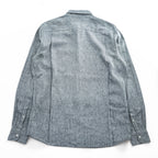 COUNTRY ROAD アイリッシュリネン 長袖 シャツ L グレー 麻100% REGULAR FIT 胸ポケット BAIRD McNUTT