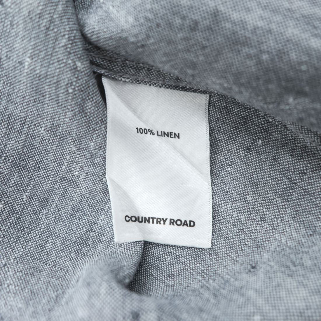 COUNTRY ROAD アイリッシュリネン 長袖 シャツ L グレー 麻100% REGULAR FIT 胸ポケット BAIRD McNUTT