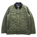 Barbour Maesbury Quilt Jacket Olive Green Corduroy Collar MQU1110 Men’s L