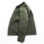 Barbour Maesbury Quilt Jacket Olive Green Corduroy Collar MQU1110 Men’s L