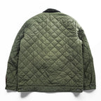 Barbour Maesbury Quilt Jacket Olive Green Corduroy Collar MQU1110 Men’s L