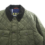 Barbour Maesbury Quilt Jacket Olive Green Corduroy Collar MQU1110 Men’s L