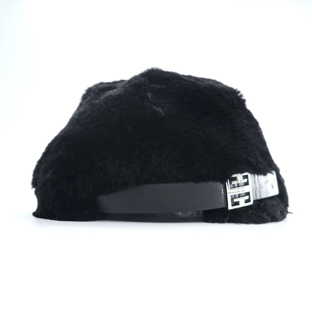 GIVENCHY イタリア製 フェイクファー キャップ FREE アジャスター 4Gバックル SORONA Fur Cap