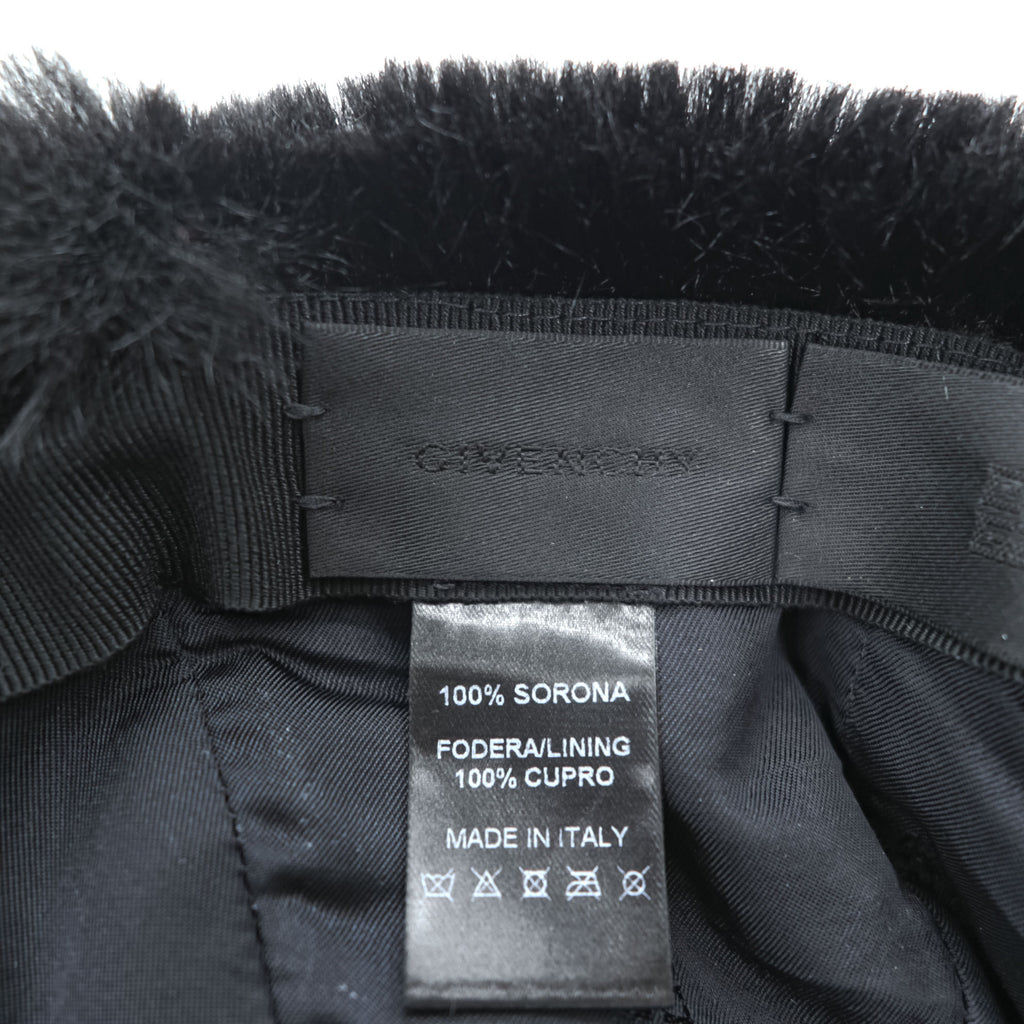 GIVENCHY イタリア製 フェイクファー キャップ FREE アジャスター 4Gバックル SORONA Fur Cap