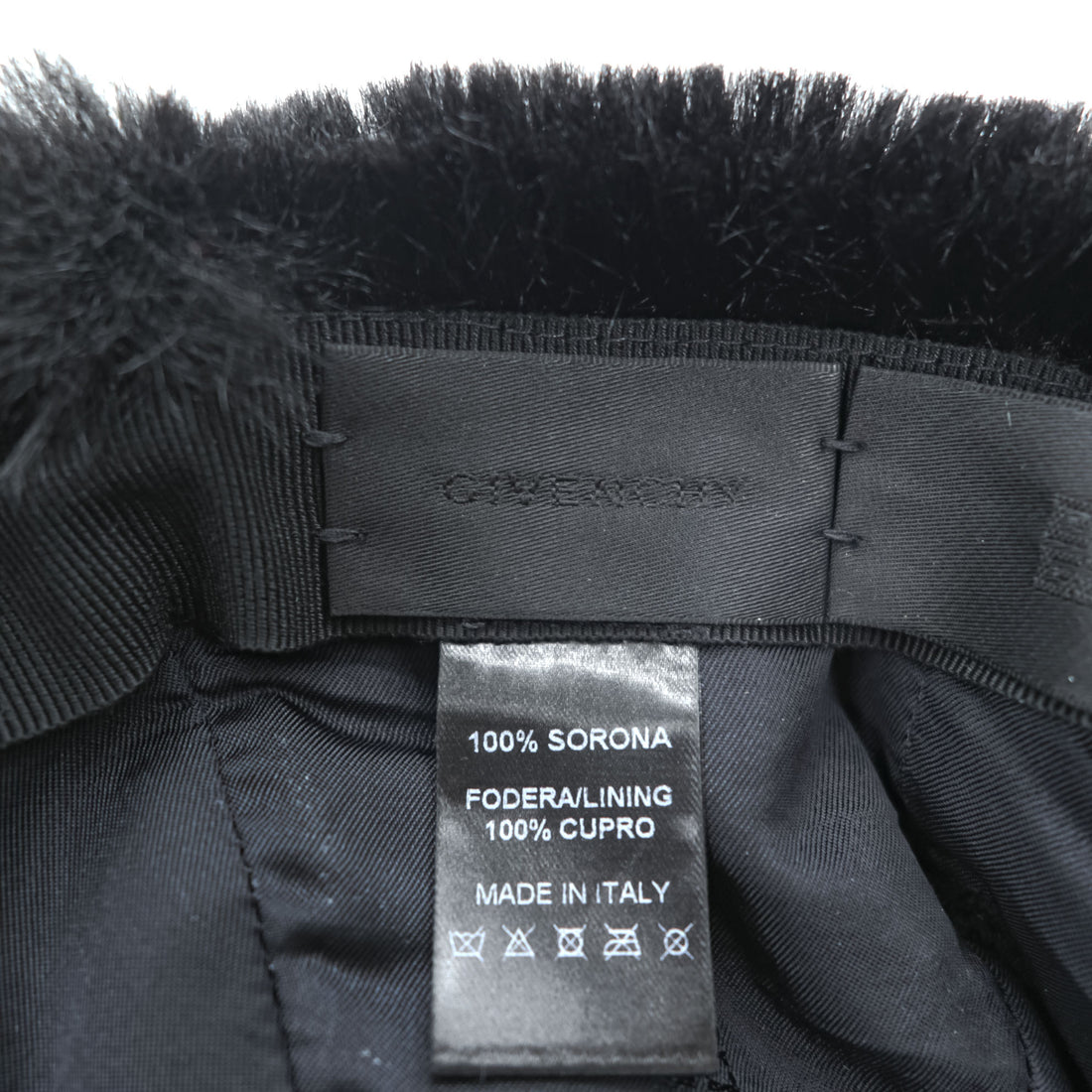 GIVENCHY イタリア製 フェイクファー キャップ FREE アジャスター 4Gバックル SORONA Fur Cap