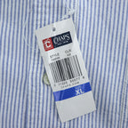CHAPS オックスフォード 長袖 ボタンダウンシャツ XL ブルー ストライプ 胸ポケット 未使用品