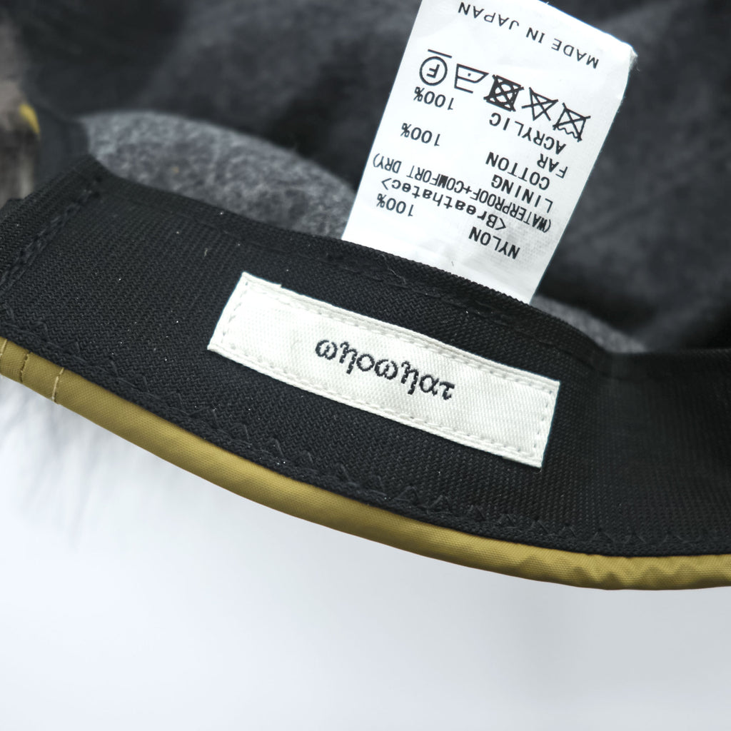 whowhat 日本製 モヒカンキャップ mohican cap カーキ FREE アジャスター ファー