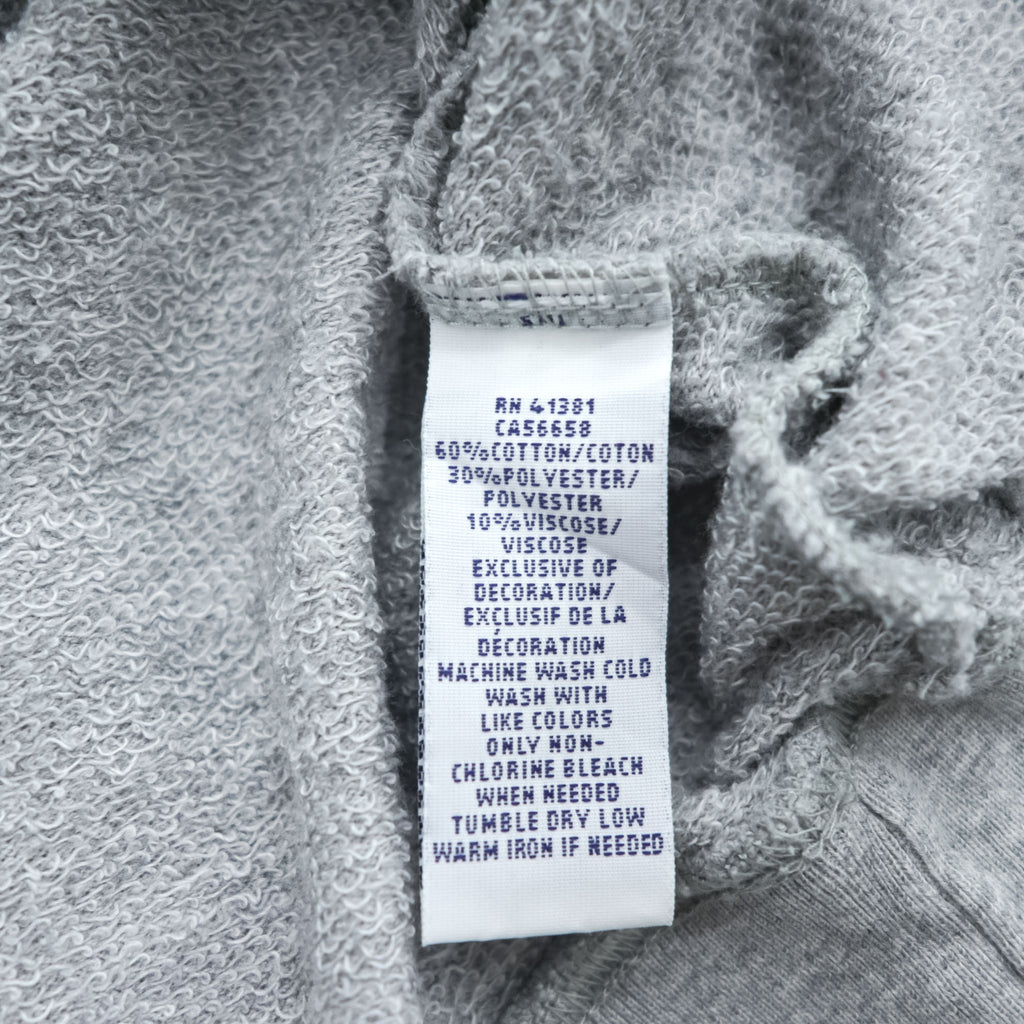 Polo Ralph Lauren 前V スウェット トレーナー M グレー スモールポニー ロゴ 刺繍 パイル裏地