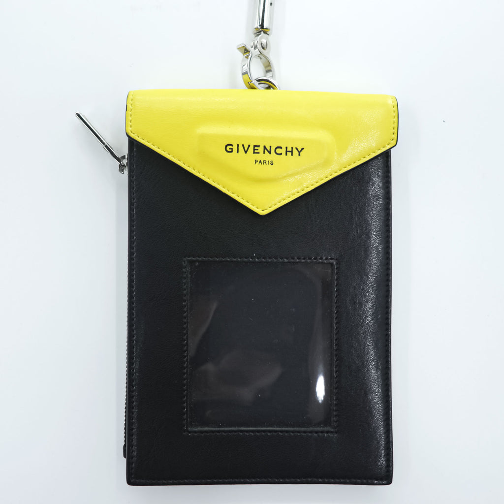 GIVENCHY イタリア製 NECK WINDOW POUCH ポーチ ネックストラップ 財布 イエロー MIMOSA BK6043K0RL 737
