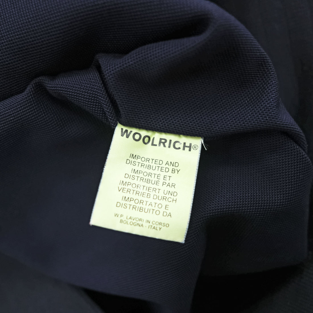 Woolrich ジップアップ ブルゾン スタンドカラー ボンバージャケット L ネイビー WP LAVORI IN CORSO社 イタリア企画