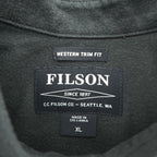 FILSON 長袖 ウエスタンシャツ XL カーキ WESTERN TRIM FIT スナップボタン 胸ポケット