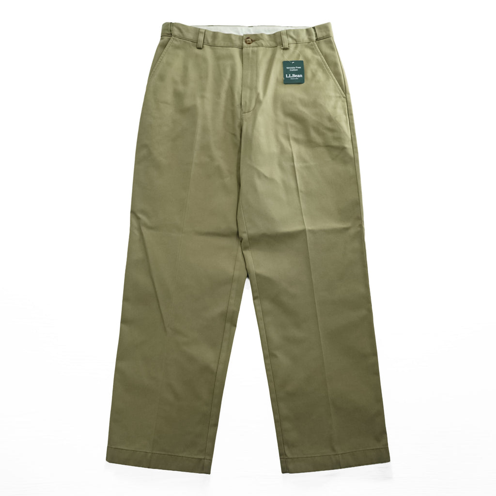L.L.Bean チノパンツ 34 x 30 ベージュ COMFORT WAIST 未使用品 WRINKLE FREE 形態安定 245698