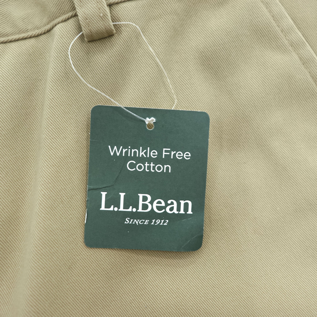 L.L.Bean チノパンツ 34 x 30 ベージュ COMFORT WAIST 未使用品 WRINKLE FREE 形態安定 245698