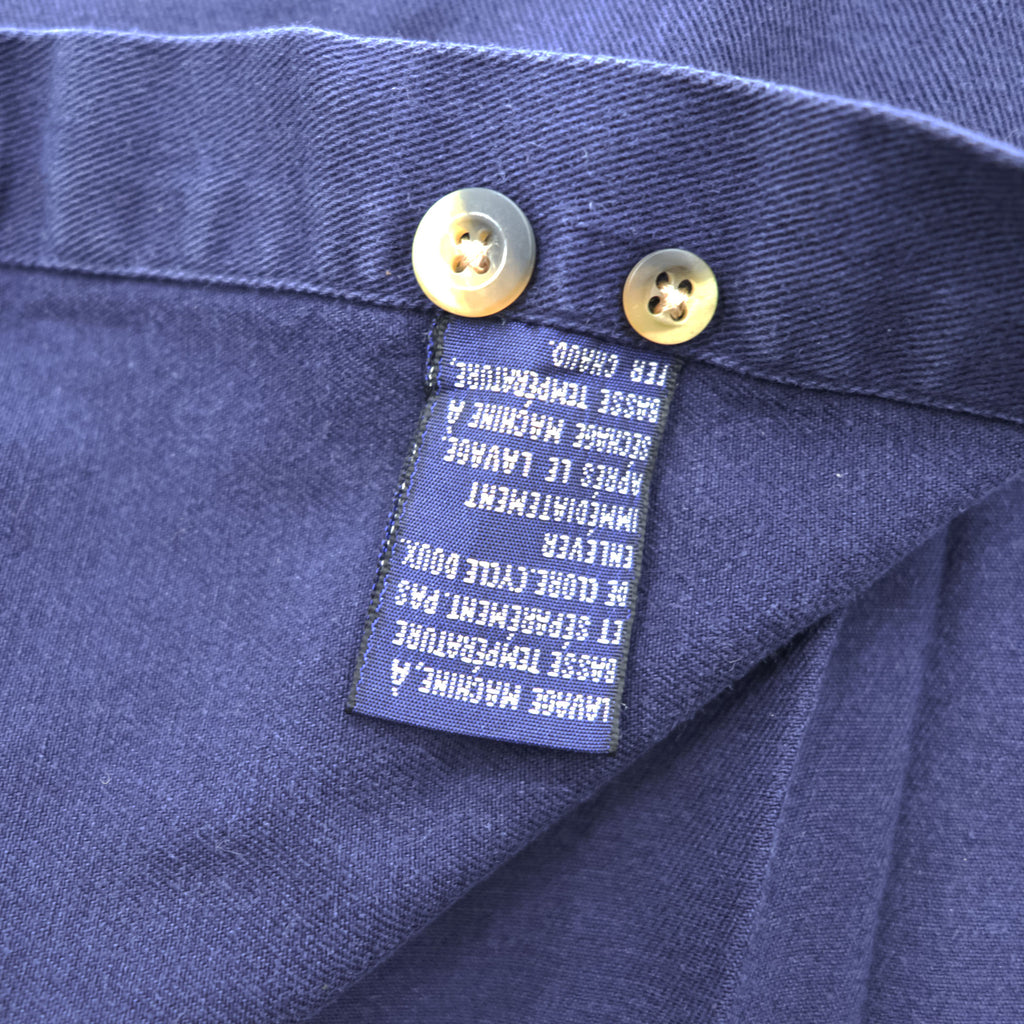 NAUTICA 90年代 ヴィンテージ 長袖 ボタンダウンシャツ XL ネイビー 胸ポケット ジャマイカ製