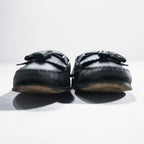 Salvatore Ferragamo Italian-made Tassel Fringe Leather Loafers Slip-on US9 Black UR20699