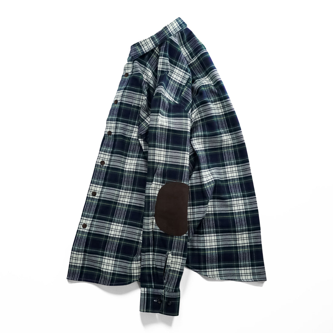 PENDLETON フランネル 長袖チェックシャツ M ネイビー HAWTHORNE エルボーパッチ CAMPBELL DRESS TARTAN