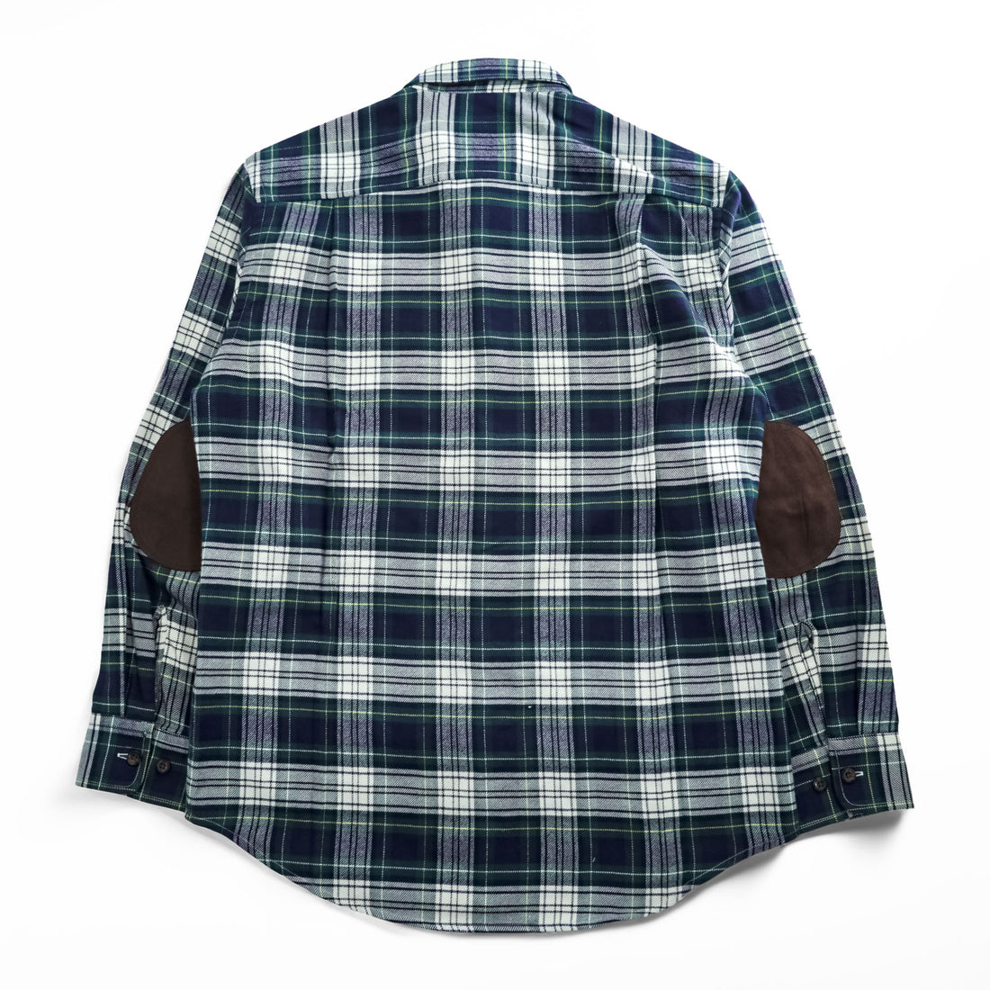 PENDLETON フランネル 長袖チェックシャツ M ネイビー HAWTHORNE エルボーパッチ CAMPBELL DRESS TARTAN