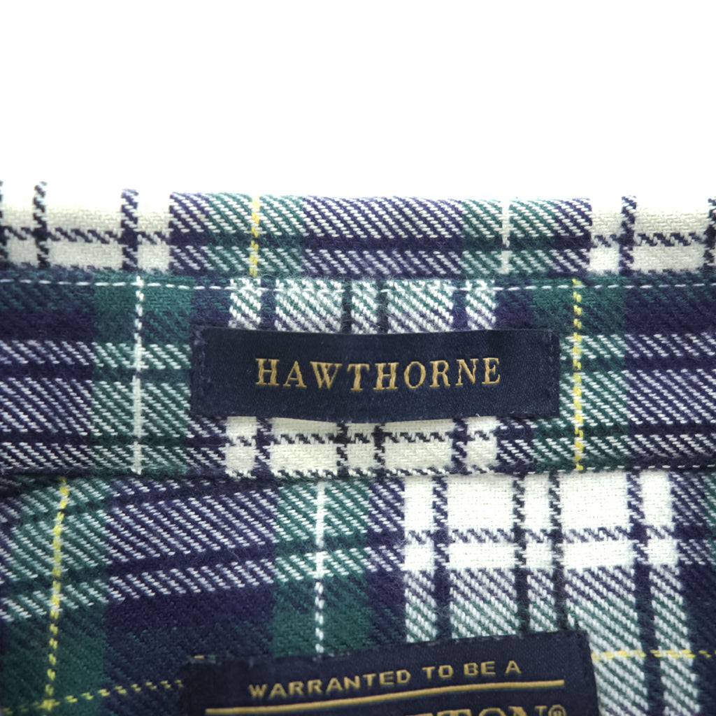 PENDLETON フランネル 長袖チェックシャツ M ネイビー HAWTHORNE エルボーパッチ CAMPBELL DRESS TARTAN