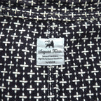 Sasquatchfabrix. 日本製 刺し子 ノーカラー ジャケット カバーオール L ネイビー ホワイト 16SS-JKL-006