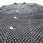 Sasquatchfabrix. 日本製 刺し子 ノーカラー ジャケット カバーオール L ネイビー ホワイト 16SS-JKL-006