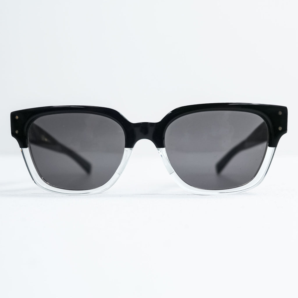 OLIVER GOLDSMITH 日本製 サングラス COMMANDANT ブラック クリア バイカラー Black Float 56_20 145