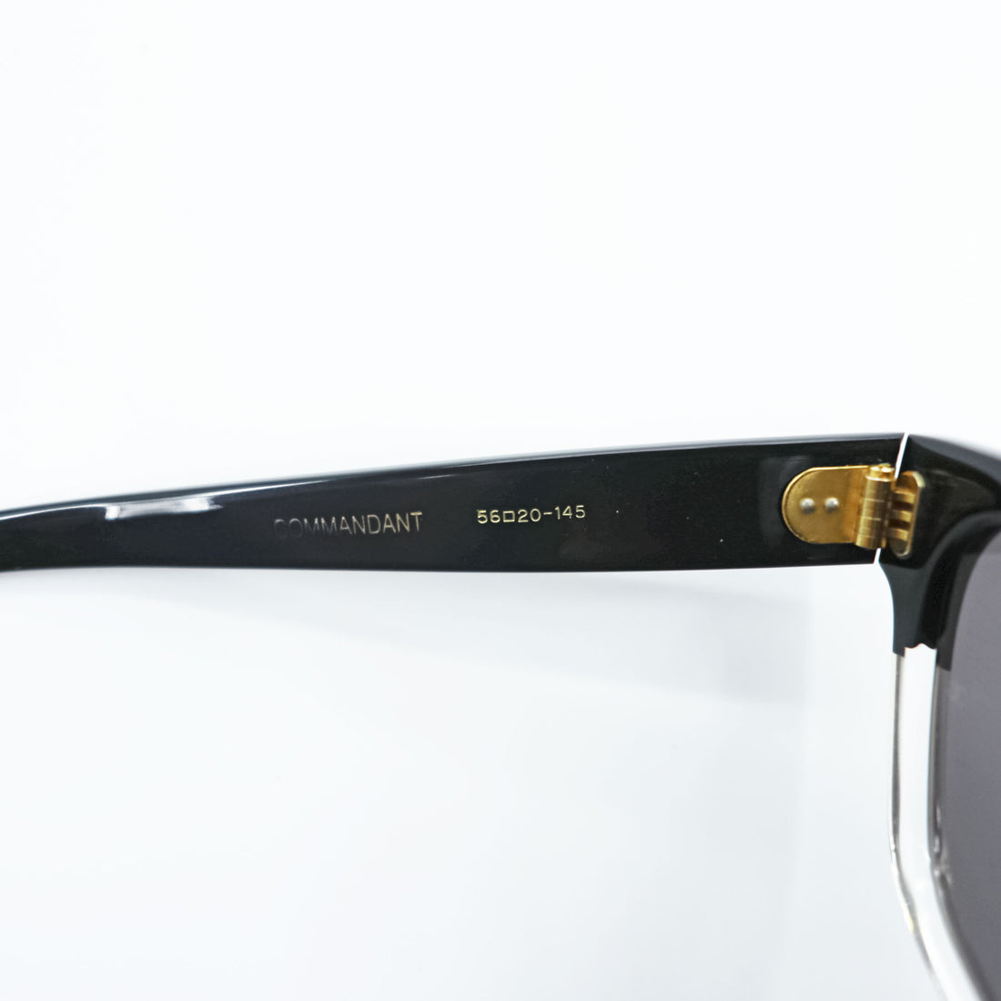 OLIVER GOLDSMITH 日本製 サングラス COMMANDANT ブラック クリア バイカラー Black Float 56_20 145