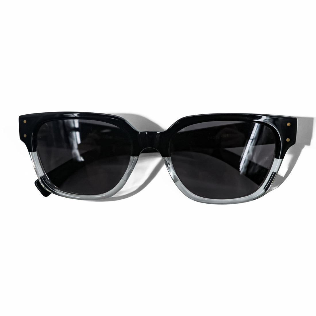 OLIVER GOLDSMITH 日本製 サングラス COMMANDANT ブラック クリア バイカラー Black Float 56_20 145