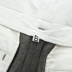 KHOKI 日本製 カシミヤ ワイドパンツ ラップパンツ スラックス M グレー ストライプ Wrap Trousers 22aw-p-05-gray