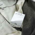 KHOKI 日本製 カシミヤ ワイドパンツ ラップパンツ スラックス M グレー ストライプ Wrap Trousers 22aw-p-05-gray
